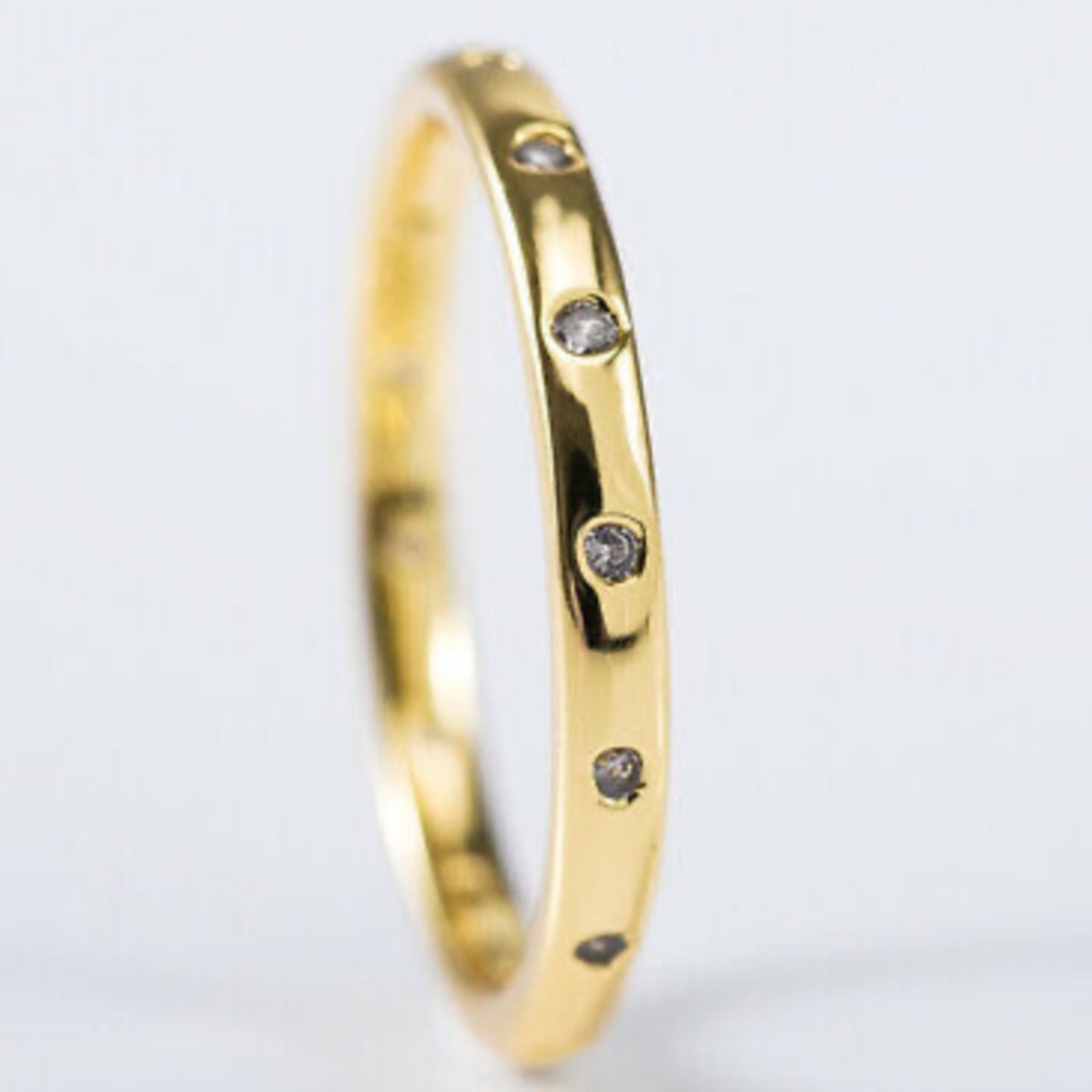 New 18k gold plated Wedding Band Ring